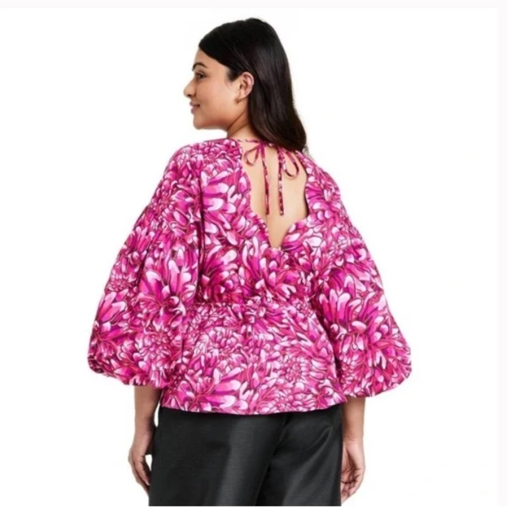 Mum Floral Scallop Back Blouse - Kika Vargas x Target Pink - Picture 3 of 13